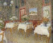 Vincent Van Gogh Interieur of a restaurant oil painting on canvas